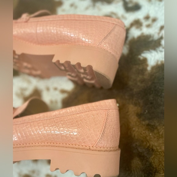 Sam Edelman Vegan Leather Lug Sole Deana Loafer, Malibu Peach, 11, Like New - Picture 14 of 16